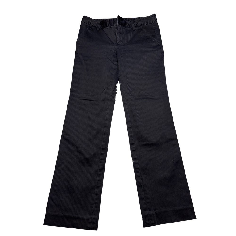 Marc by Marc Jacobs Womens Black Herringbone Straight Leg Trousers Size 2